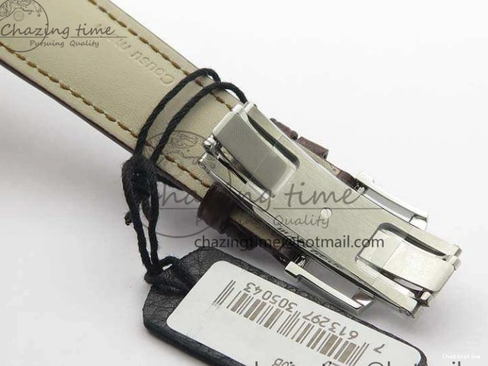 0519 FreshLook Villeret 6654 SS Complicated Function OMF 1:1 Best Edition White Dial On Brown Leather Strap A 8119